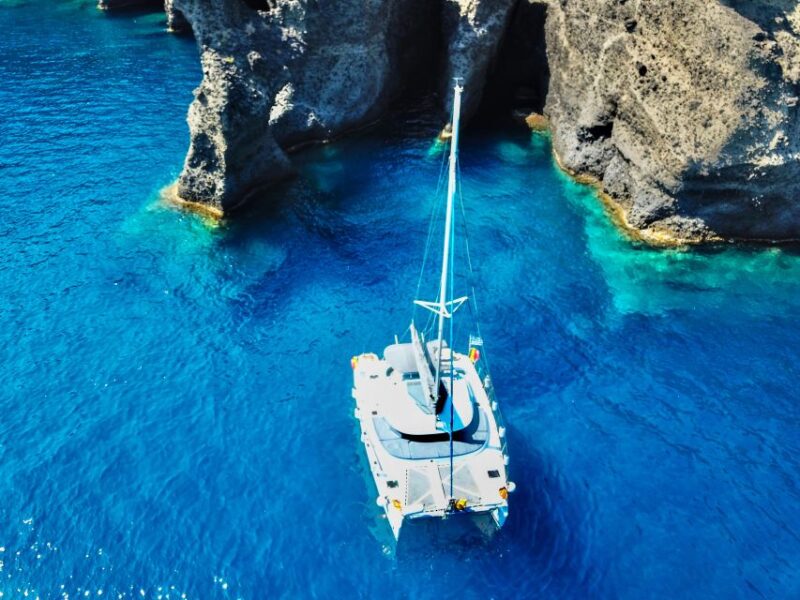Santorini: Private All-In Catamaran Cruise, with Food|Drinks - Flexibility and Cancellation Policy