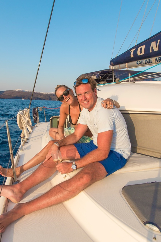Santorini: Private Catamaran Cruise with Food & Drinks - Food and Drinks Onboard: Fresh and Flavorful