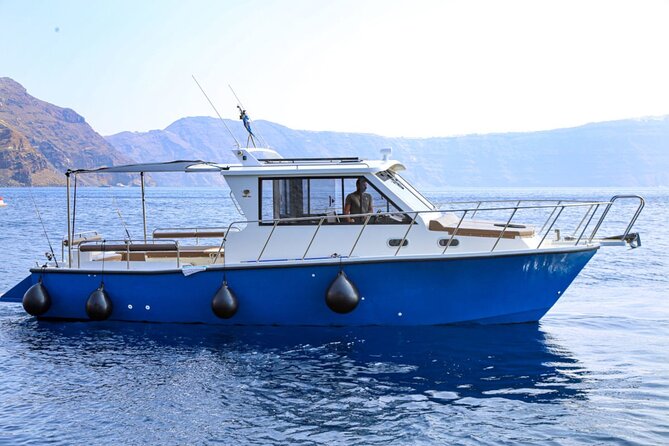 Santorini Private Cruise Sightseeing Tour with BBQ and Drinks - Swimming and Snorkeling in Aegean Blue