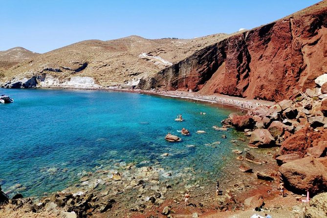 Santorini Private Romantic Tour with Dinner & Wine Tasting - The Striking Red Beach
