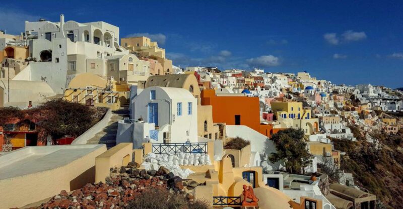 Santorini: Private Sunset Tour with Wine Tasting and Dinner - Authentic Dinner at a Seaside Family-Run Tavern