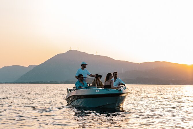 Santorini Rent a Boat - License free - Enjoying the Sunset with Your Private Boat