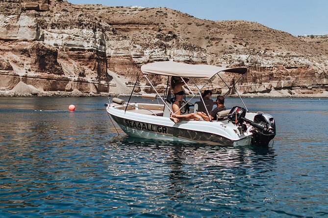 Santorini Rent a Boat Without License - The Sum Up: A Fun and Flexible Way to Discover Santorini’s Coastline