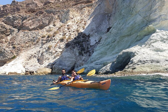 Santorini Sea Kayak - South Discovery, Small Group incl. Sea Caves and picnic - Sunset and Daytime Tour Options