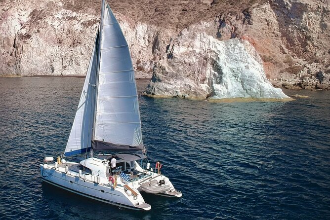 Santorini: Special Occasions Catamaran Cruise, All Inclusive - An Elegant Private Catamaran Experience in Santorini for Special Occasions