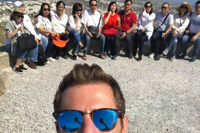 Santorini Summer Panorama - Panoramic Views from Profitis Ilias Monastery