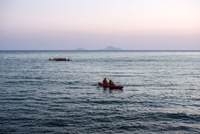 Santorini: Sunset Sea Kayak with Light Dinner - Key Points