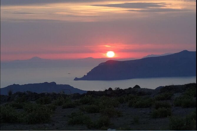Santorini Sunset Wine Tour with Santo Winery Views - Sunset Moment at Santo Wines