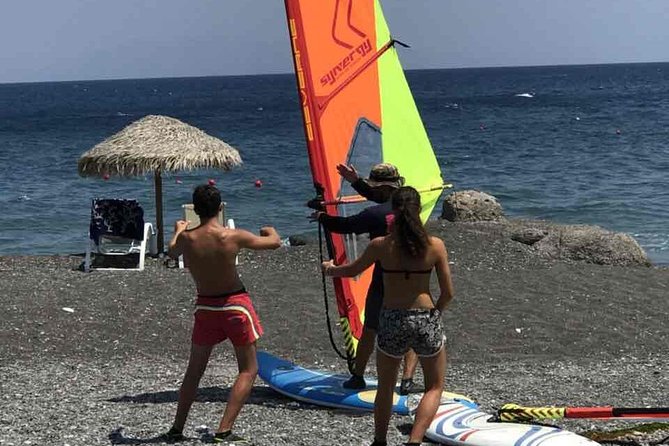 Santorini Windsurfing lessons - Making Quick Progress in a Small Group