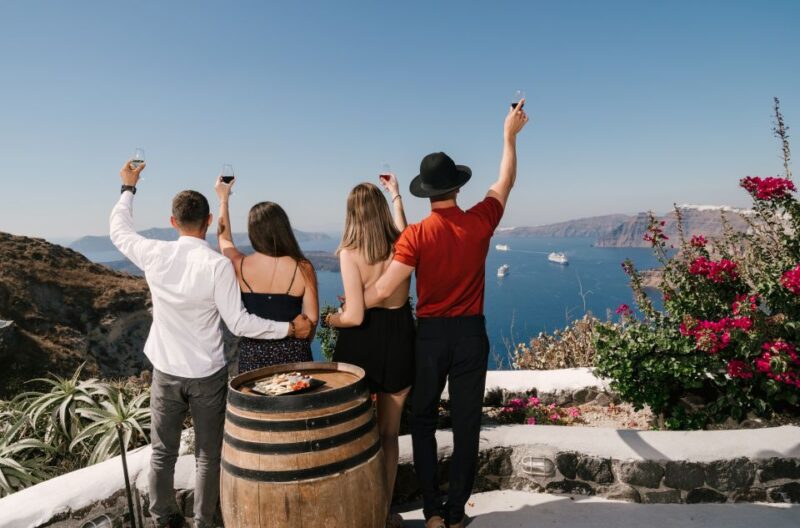 Santorini: Wine Tasting Tour to 3 Wineries with Transfer - Views of the Caldera at Venetsanos Winery
