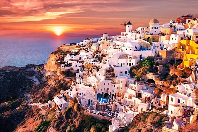 Santorini Winter Panorama - Watching the Sunset in Oia