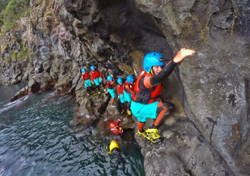 São Miguel: Coasteering Experience in Caloura - Climbing, Jumping, and Cave Exploration along the Coast