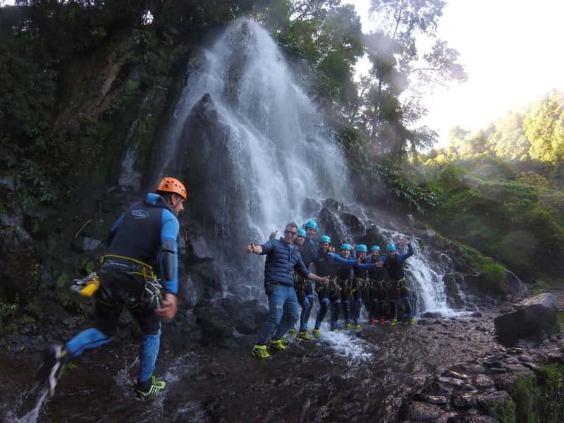 Sao Miguel: Ribeira dos Caldeiroes Canyoning Experience - Stops and Transitions During the Tour