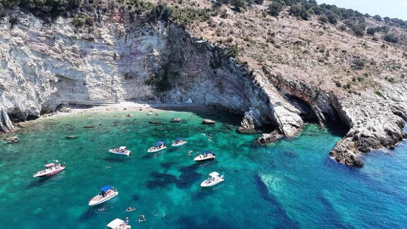 Sarandë: Boat Tour Turtle Cave Kakome & Krorez Snorkeling - Swimming and Snorkeling at Gremina and Kakome