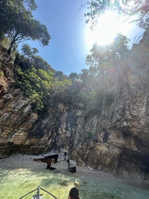 Sarandë: Ionian Coast Hidden Beaches and Caves Boat Tour - Relaxing at Plazhi i Ushtarit