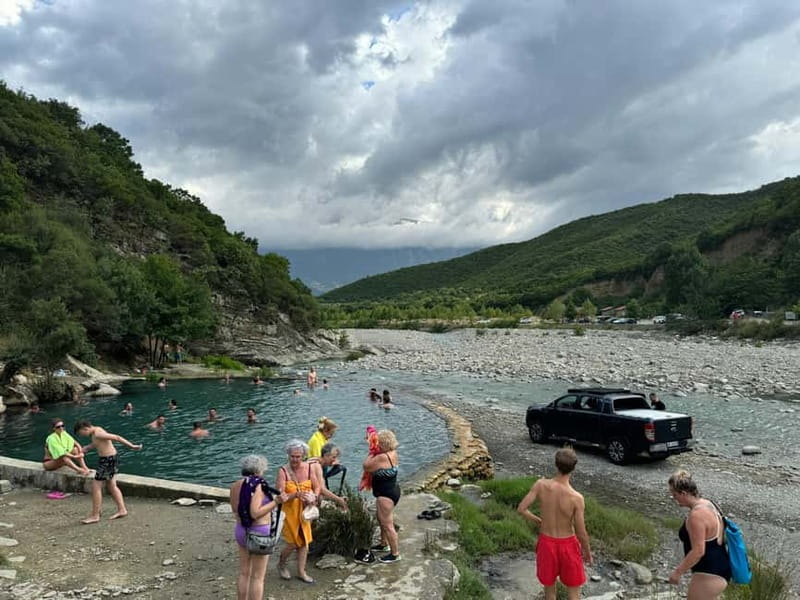 Sarande: Permet 4x4 Tour, Rafting and Thermal baths - Lunch in Permet: Traditional Albanian Dishes