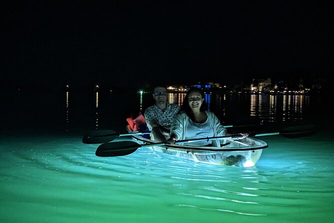 Sarasota - Clear Kayak LED Night Glass Bottom Tour - The Benefits of a Private, Nighttime Marine Adventure
