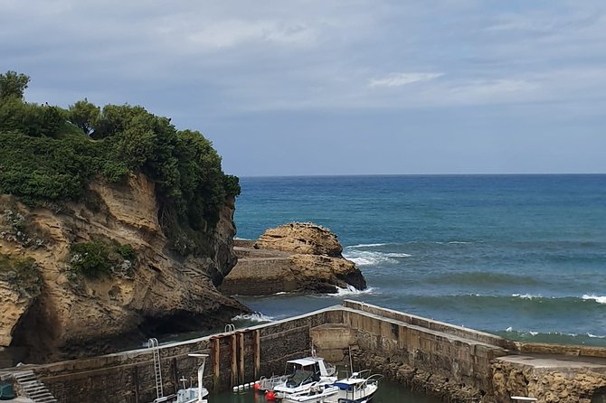 SAVEURS of French BASQUE COUNTRY - Private Gastronomic Adventure - Admiring Biarritz Lighthouse and Coastal Scenery