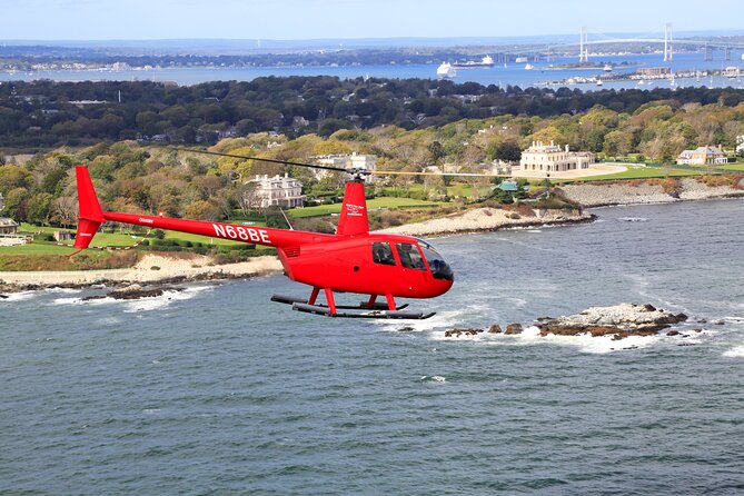 Scenic Tour of Newport, RI By Helicopter - 3 person Mansion Tour - Spectacular 12-Minute Helicopter Tour of Newports Iconic Mansions and Coastline