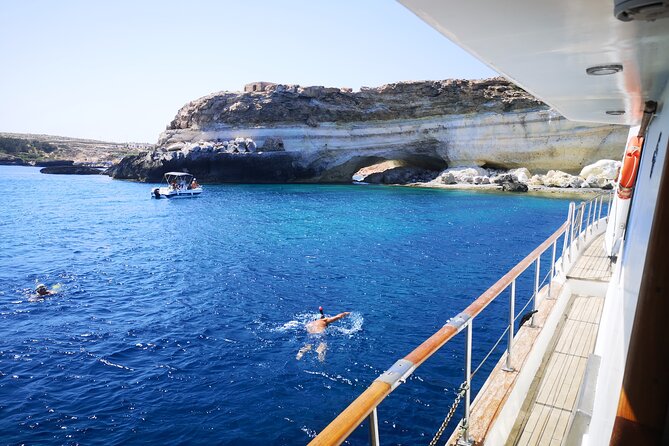 SciatumiaDay boat tour to Lampedusa with typical lunch - Lampedusa’s Coveted Cove for Lunch and Swimming