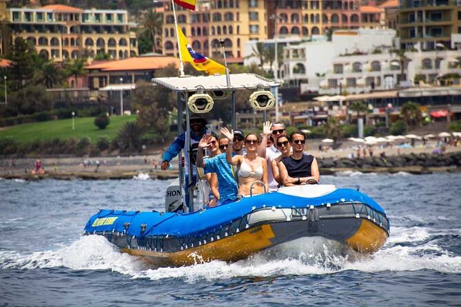 SEA SAFARI, Dolphins, Whales, snorkeling, snack and drink, 2 h speedboat - Setting out on a Sea Safari from Costa Adeje