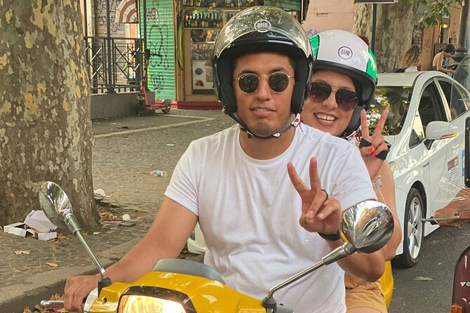 Self Drive Vespa Tour Rome Highlights Experience required - Approaching the Colosseum on Two Wheels