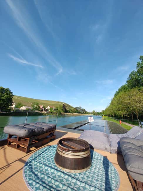 Semi Private Solar Boat Cruise in Champagne - Premium Comfort Features Aboard the Solar House Boat