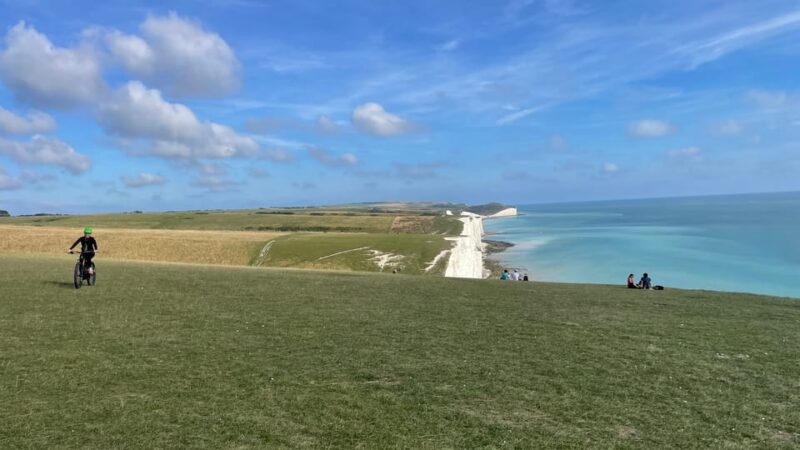 Seven Sister Coastal eBike & Drive Tour - Mountain Biking Through Friston Forest