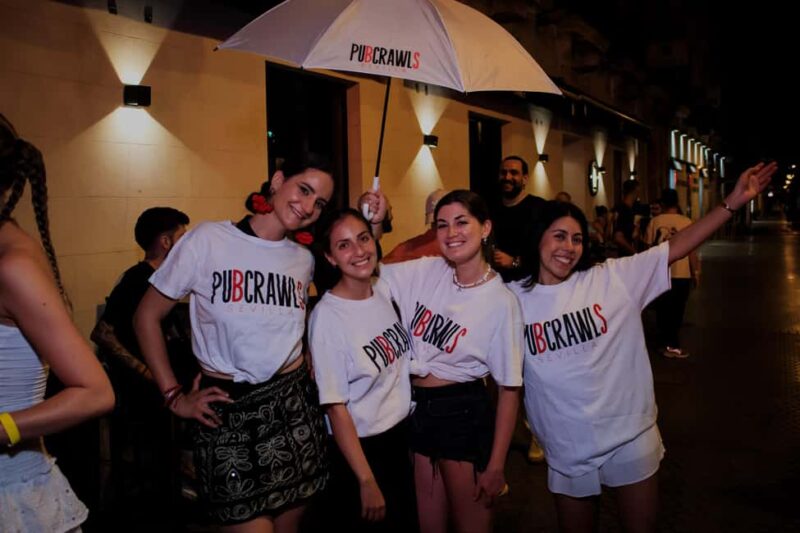 Seville: 3 Bars Pub Crawl + VIP Club Entrance & 3 Free Shots - Starting Point at Plaza del Salvador in the Heart of Seville