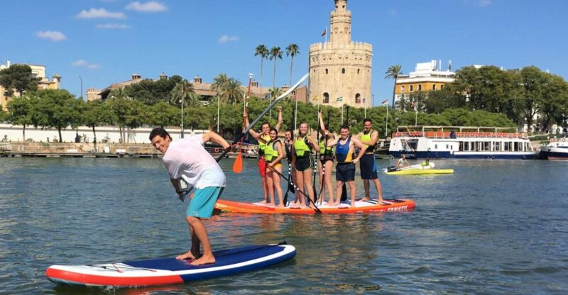 Seville: Group Giant Paddle-Boarding Session - Key Points
