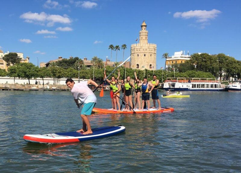 Seville: Group Giant Paddle-Boarding Session - The Guadalquivir River: Scenic Waterway with Landmark Views