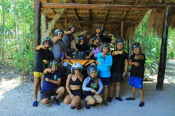 Shared ATV Express & Ziplines and Cenote Swim tour from Cancun - Visiting the Parque Cenote Las Mojarras