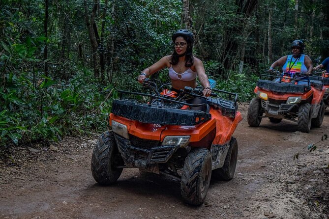 Shared ATV's and Zip Lines and Swimming in a Real Cenote. - Cancuns Natural Wonders: Cenote Swimming in a Cavern-Like Setting