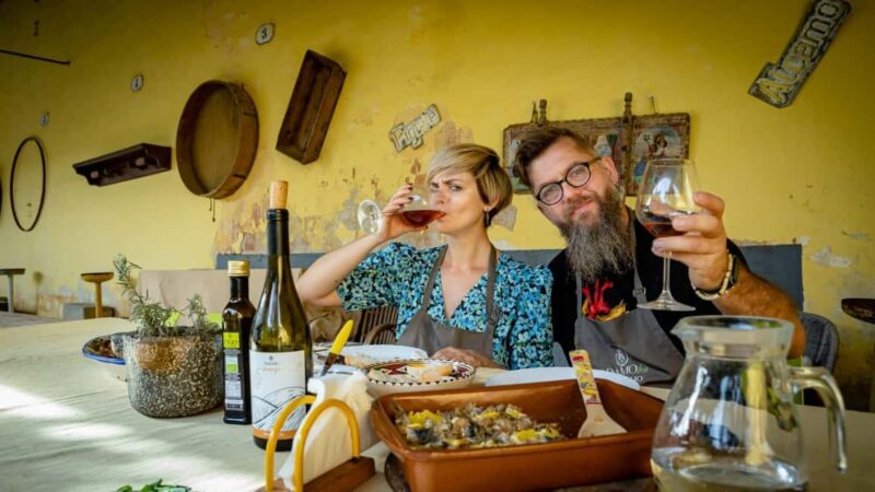 Sicilian cooking class in the historic baglio Florio Adamo - Sharing a Meal with Local Wines in a Timeless Setting