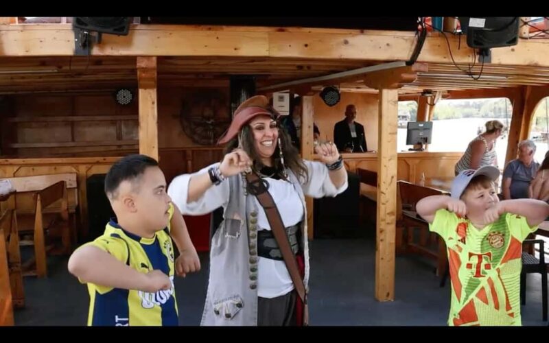 Side: Pirate Ship Cruise with Pirate Certificate - Swimming in the Mediterraneans Clear Waters