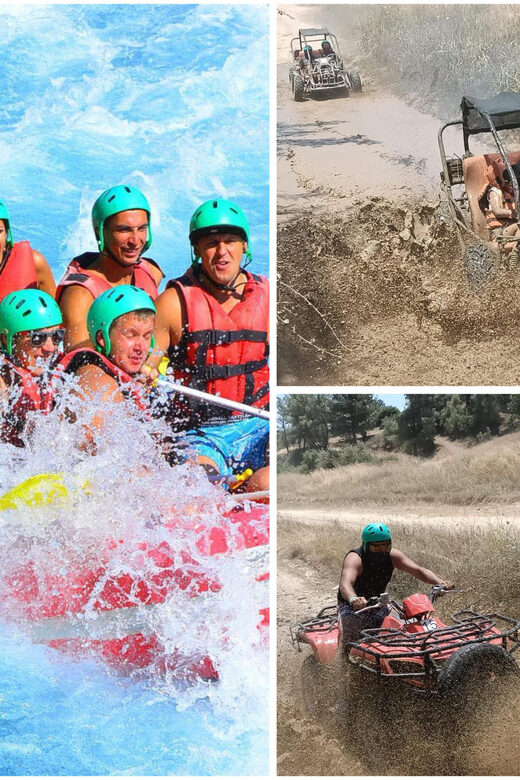Side&Alanya:Rafting,Jeep,Quad/Buggy Safari/Zipline wLunch - ATV Rides: Muddy Trails and Exciting Paths