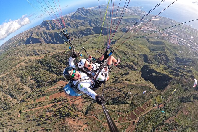 SILVER 1000m paragliding tandem flight above South Tenerife - The Landing on La Caleta Beach and Post-Flight Euphoria