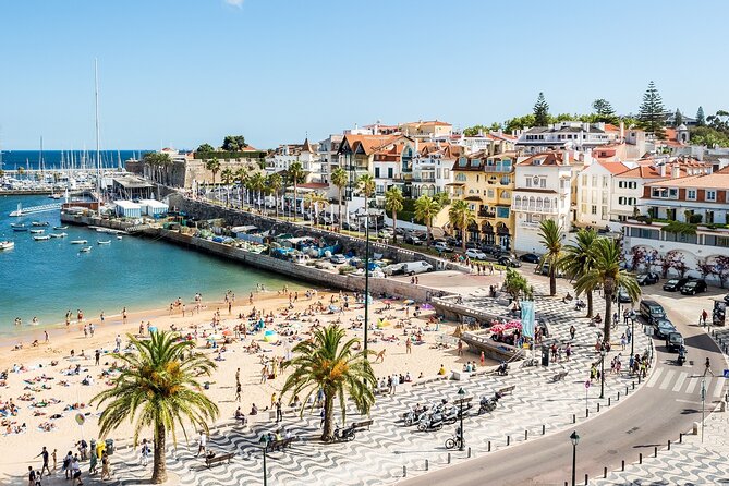 SINTRA FULL-DAY PRIVATE TOUR, Roca Cape, Guincho Beach, Cascais & Estoril - Relaxing at Guincho Beach for Surf and Seafood