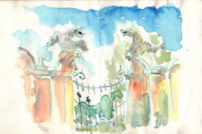 Sketching in Rome Villa Borghese Private lesson with Guido - Key Points