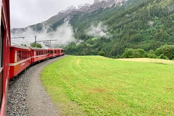 Small-Group Bernina Scenic Train Unesco ride on the Swiss Alps - The Swiss Alps and Glacier Views at Diavolezza and Ospizio Bernina