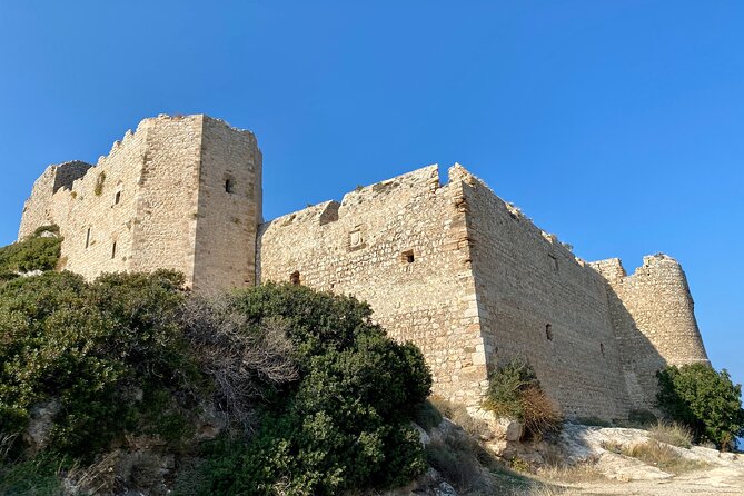 Small group hiking between the beach and Kritinia Castle - Ascending Towards Kritinia Castle and Local Aromas