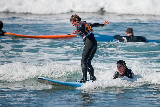 small group surf lesson in Playa de las Américas,Tenerife - The Experience of Learning with Kontraola Surf School