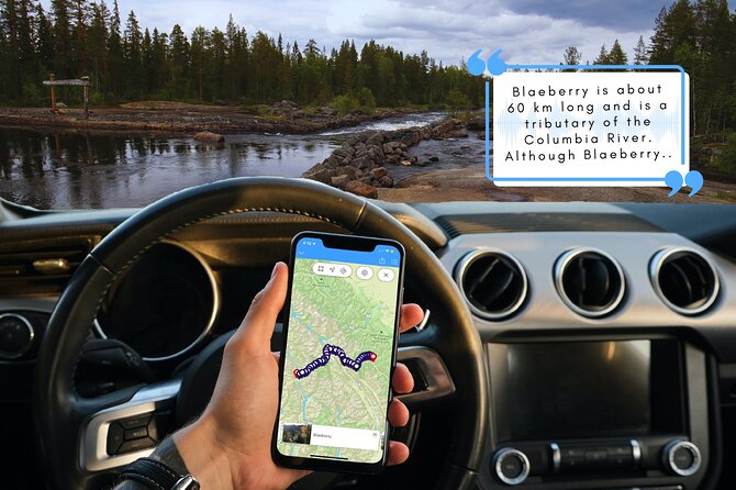 Smartphone Audio Driving Tour between Lake Louise & Revelstoke - Key Points
