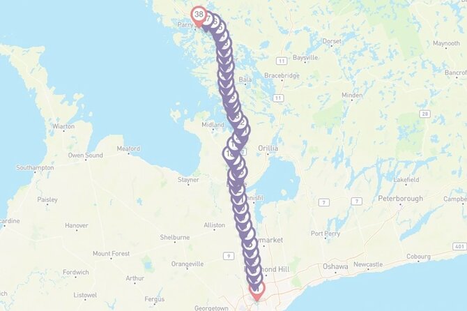 Smartphone Audio Driving Tour between Parry Sound & Toronto - Exploring Georgian Bay’s 17th Century Canada Heritage Site