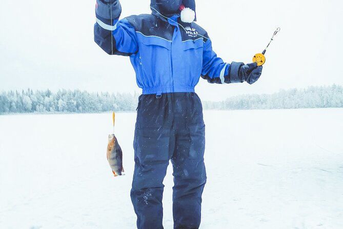 Snowmobiling and ice fishing in Apukka Resort, Rovaniemi - Guided by Experienced and Friendly Guides