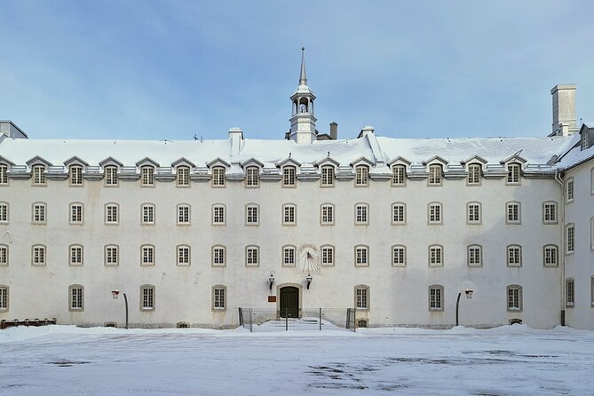 Snowy Private Walking Tour of Old Quebec - Admiring City Hall and Its Garden Surroundings