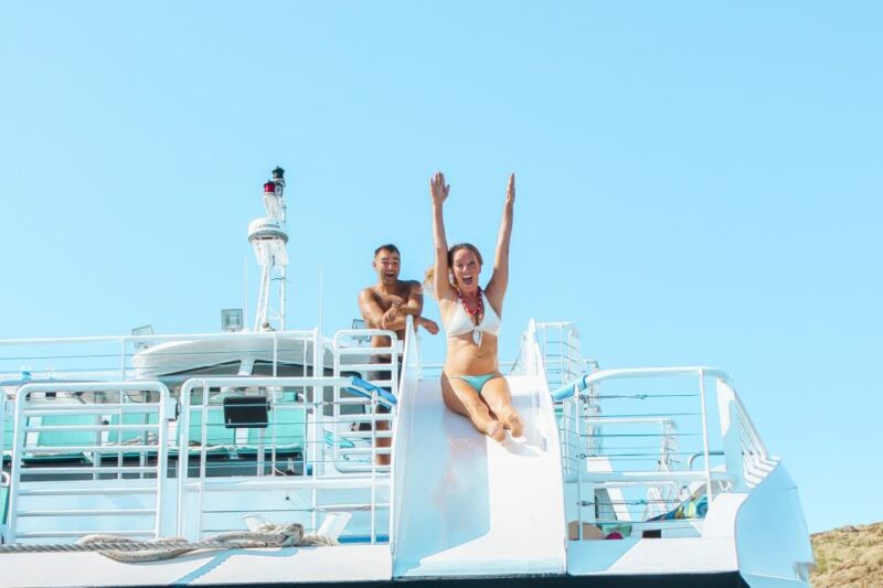 South Maui: Molokini Snorkeling Adventure - Water Activities: Slides, Jumping Platform, and Fish Sightings