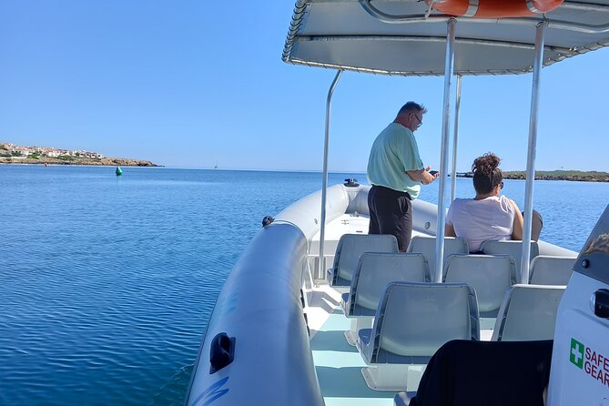 Speedboat excursion through the coves of northern Menorca - Exploring the Scenic Addaia Bay and Arenal den Castell