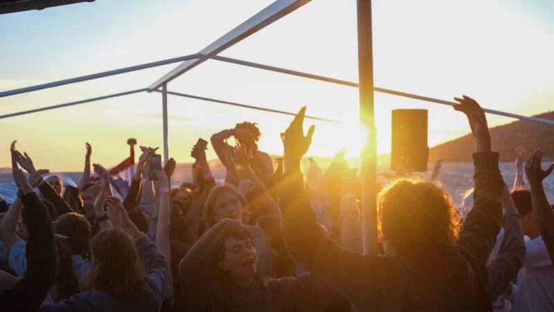 Split: Blue Lagoon Boat Party with DJs, Shots & After-Party - Music and Atmosphere: Live DJ, CO2 Cannon, and Vibrant Vibes