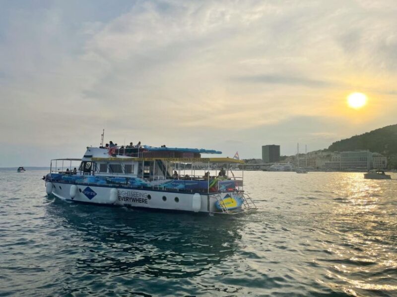 Split: Riviera Sunset Cruise & Swim with Summer Vibes - The Experience of Watching the Sunset on the Water